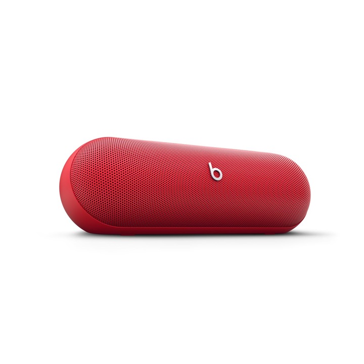 Boxa Portabila Bluetooth Beats Pill, Autonomie Baterie De Pana La 24 De Ore, Rezistenta La Apa, Compatibila Cu Apple Si Android, Sunet Puternic Pentru Uz Casnic Si Exterior - Rosu Semnal