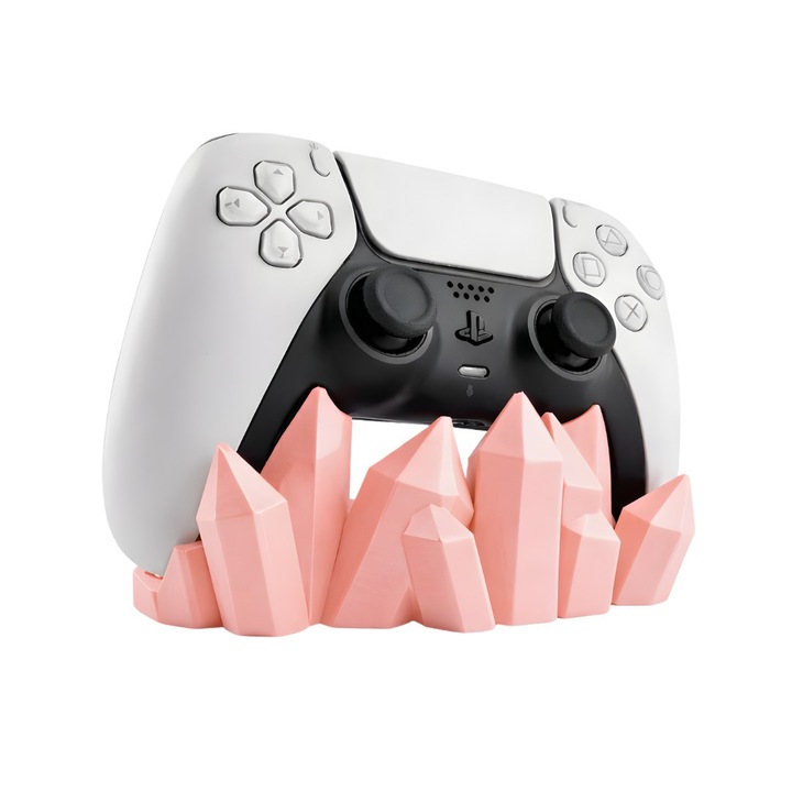 Suport Controller Playstation 5, Roz Pastel, Cristale