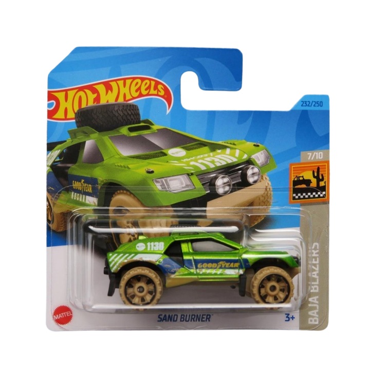 Masinuta Hot Wheels Sand Burner, Baja Blazers 2023, Verde, 1:64