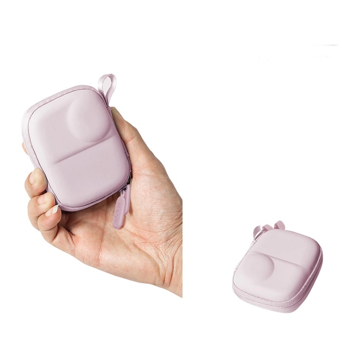 Защитен калъф, преносим, мини, за екшън камери, розов