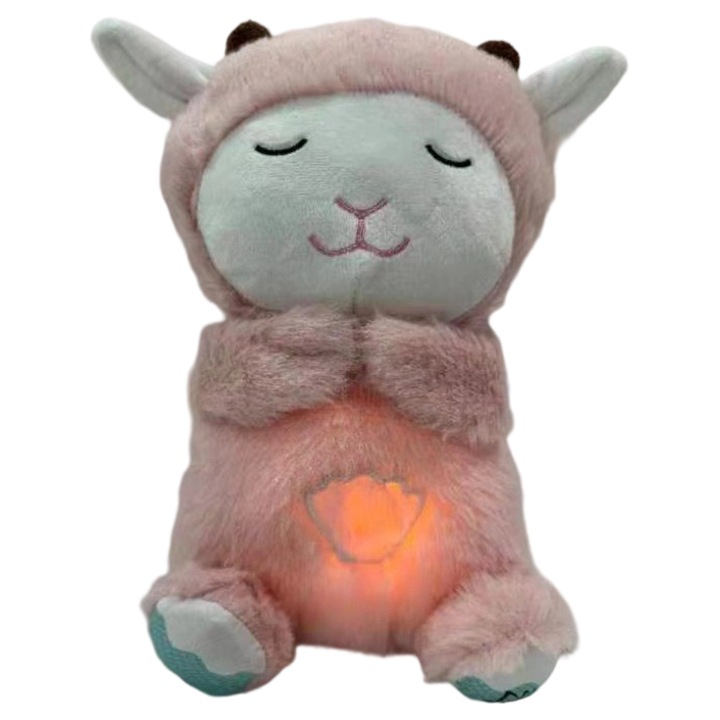 Papusa educativa muzicala koala roz cu lumini, 4 niveluri ajustabile