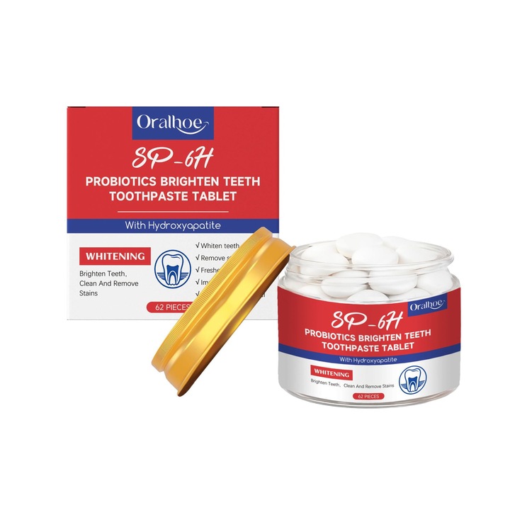 Таблетки за вода за уста Minty Fresh, 62 броя, за почистване на зъбите и свеж дъх