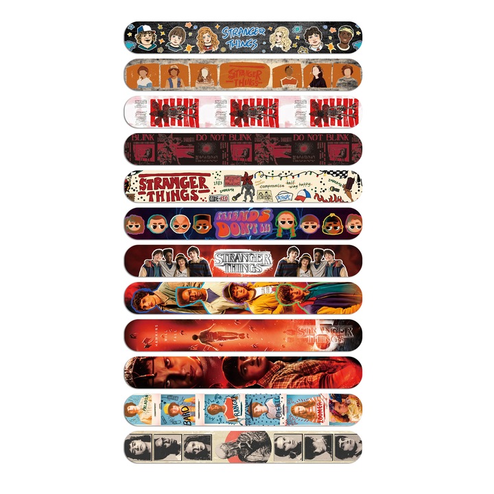 Set bratari Stranger Things, 22x3cm, 12 bucati
