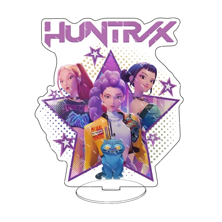 Figurina acrilica K-POP Witch Hunter Girls, dubla fata, 15cm