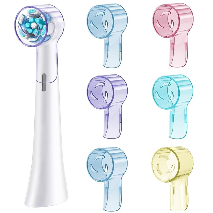 Set capac de protectie pentru periuta de dinti electrica Oral B, Klenzo®, 6 bucati, Multicolor