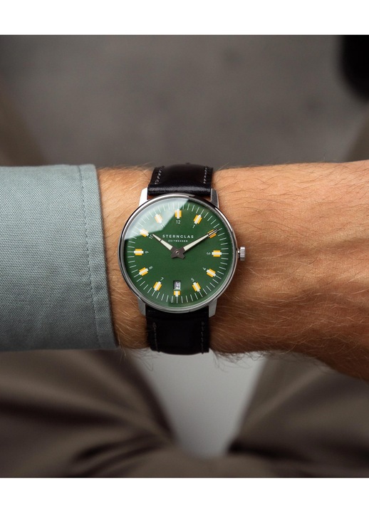 Мъжки часовник Sternglas Egor Green Silver