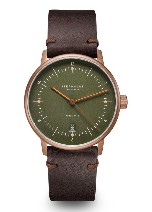 Мъжки часовник Sternglas Naos Automatik dunkelgrün bronze
