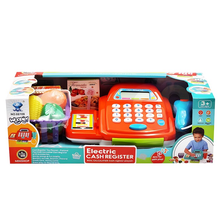 EmonaMall W5556 Gyermek pénztárgép, piros