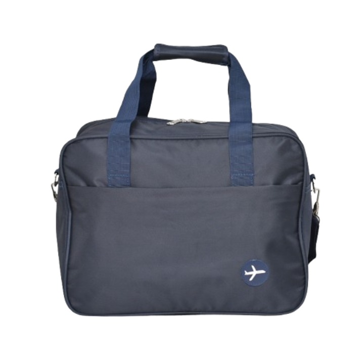 Geantă de mână 2853-2, Textil, 40/30/20 cm, Albastru