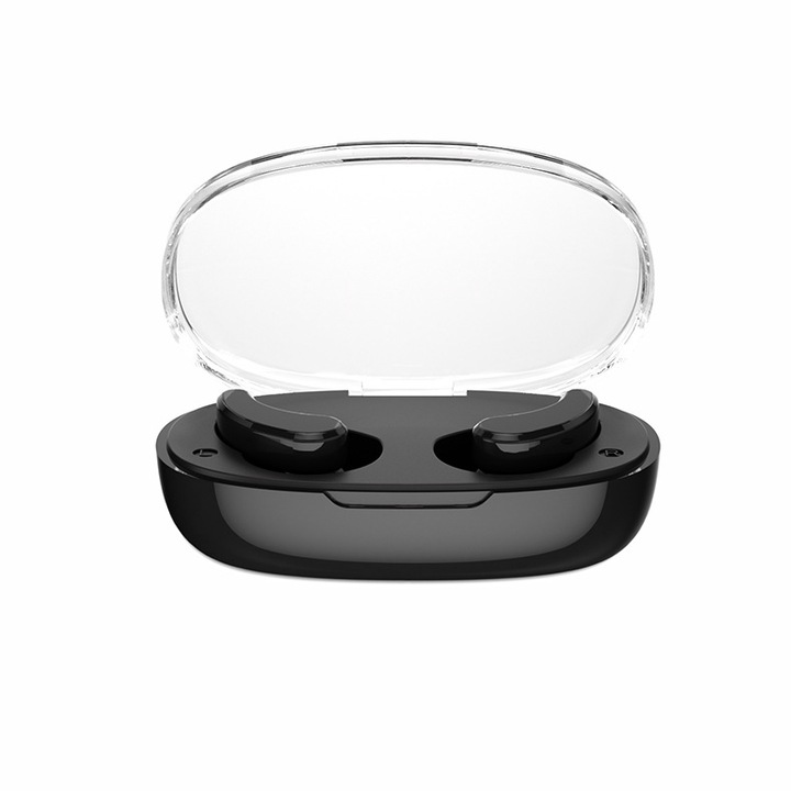 T9 vezeték nélküli fülhallgató, érintésvezérlés, töltőtok, fekete