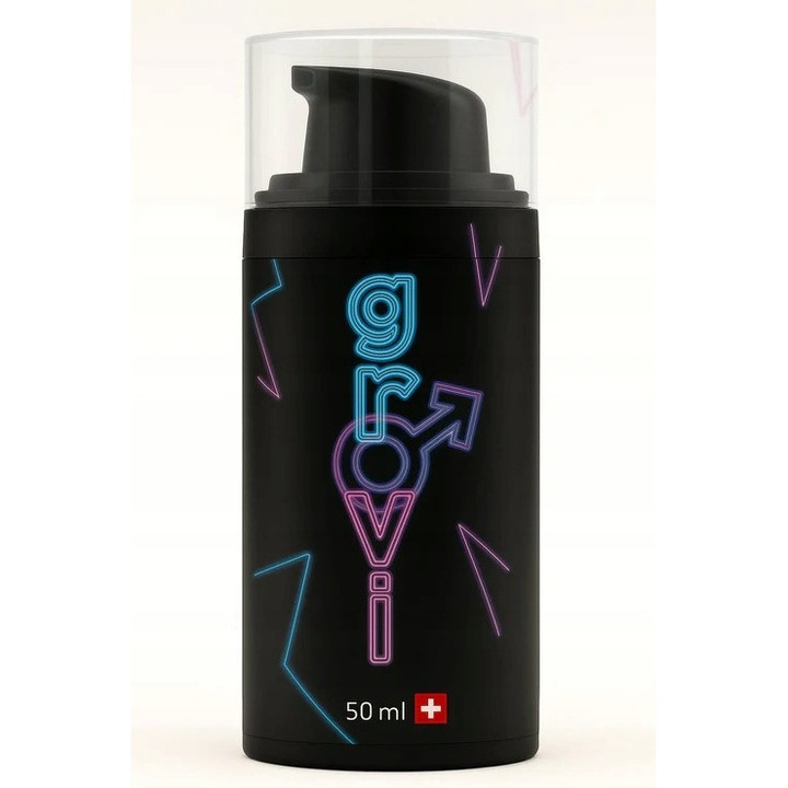 Gel Grovi NGS, 50 ml, pentru performanța și încrederea bărbaților, cu L-arginină, absorție rapidă