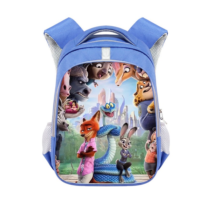 Zootopia 2 témájú óvodai hátizsák, rajzfilm, kék, 09