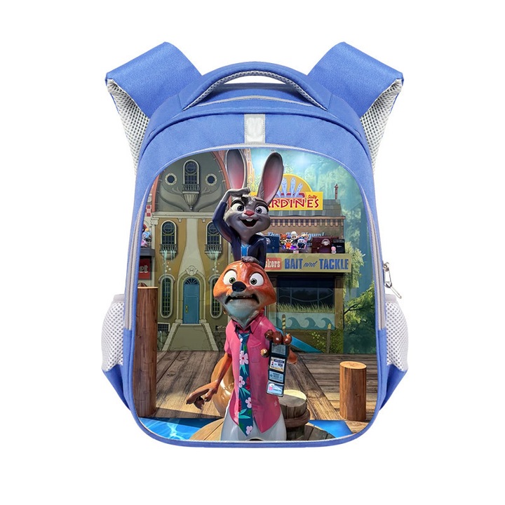 Zootropolis 2 tematikus hátizsák, óvodába, kék, 17 hüvelyk