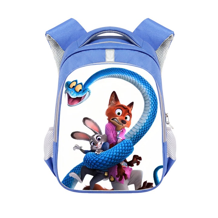 Zootropolis 2 témájú hátizsák, rajzfilm óvodásoknak, kék, 14 hüvelyk