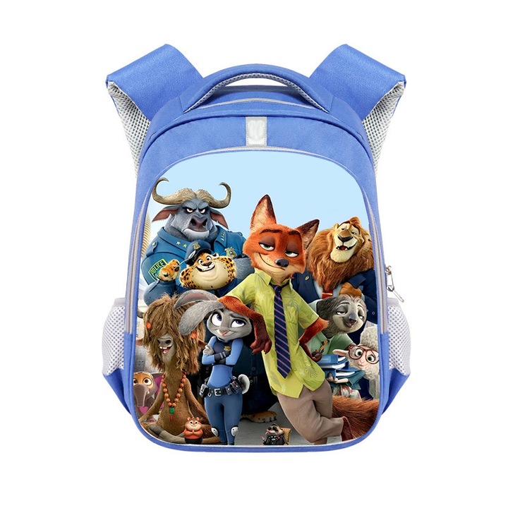 Zootropolis 2 témájú óvodai hátizsák, kék, 19 cm