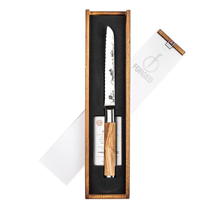 Cuțit Forged Olive Utility, universal, oțel, mâner din măslin, 13.5 cm