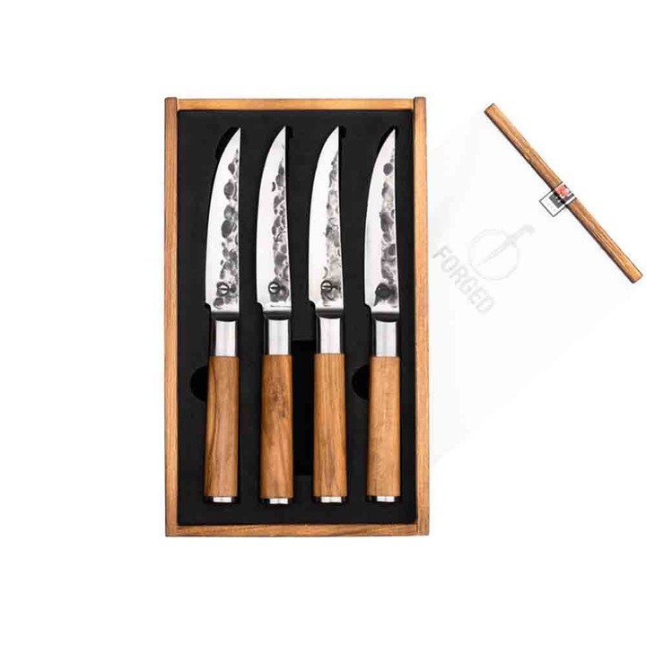 Set cuțite pentru friptură, Forged Olive Steak, oțel forjat