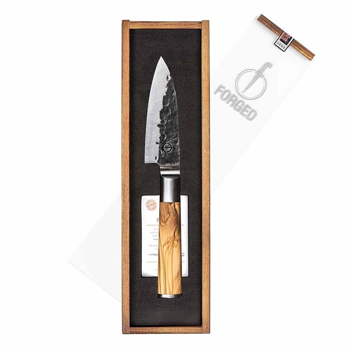 Cuțit de bucătar Forged Olive Petty knife, lamă scurtă, mâner din măslin
