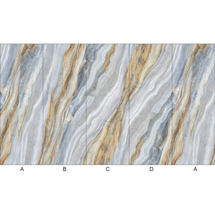 Panouri decorative de perete DecoStone FM298, marmură gri-bej, 1200x2800mm, structură carbon-cristal
