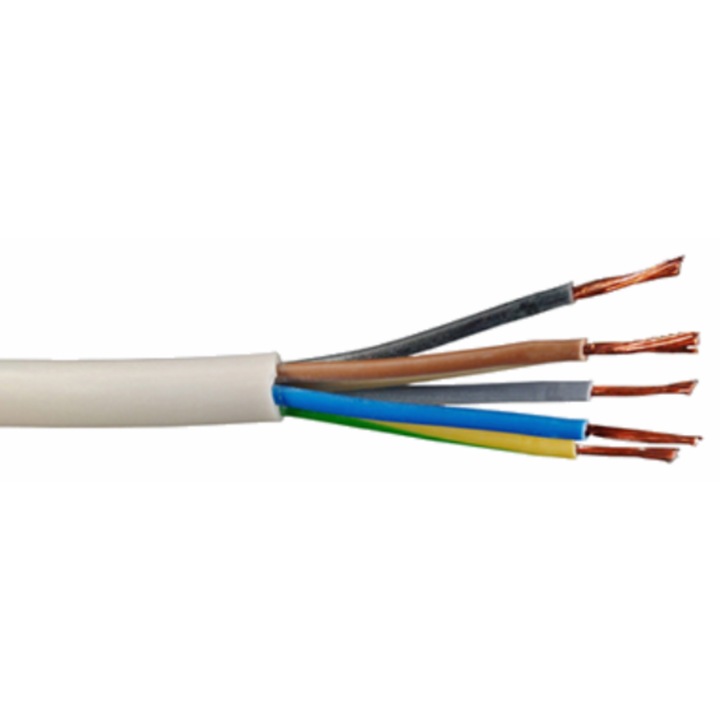 Cablu electric MYYM 5x1, 5, 4m, cupru, izolație PVC