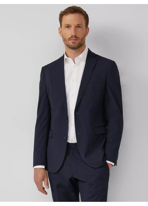s.Oliver BLACK LABEL Мъжко яке с фин десен и кройка Regular Fit, Тъмносин