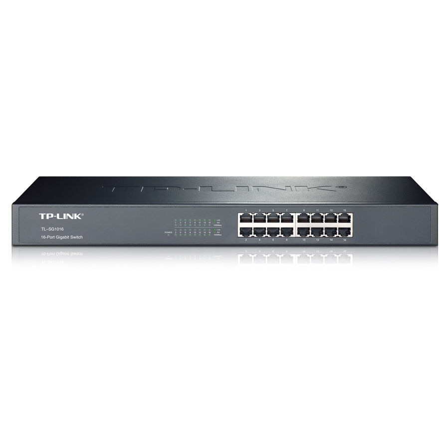 Switch de retea, TP-Link, 16 porturi, Gigabit, 120x120x25mm - eMAG.ro