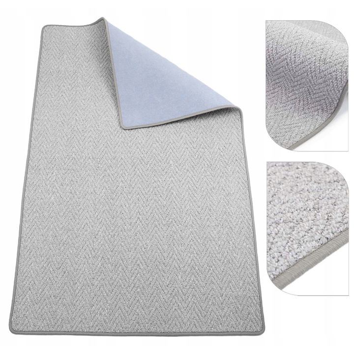 Covor, elSimone, Hampton, 300 x 400 cm, Gri, Fire Scurte, Compatibil Cu Incalzirea Prin Pardoseala, Pentru Camera De Zi, Dormitor, Dreptunghi, Neted, Certificat Oeko-Tex, Polipropilena