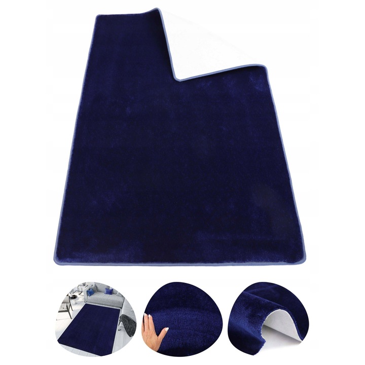 Covor elSimone Harmony Lux, Albastru Marin, 300x400cm, Par Lung, Compatibil Cu Incalzirea Prin Pardoseala