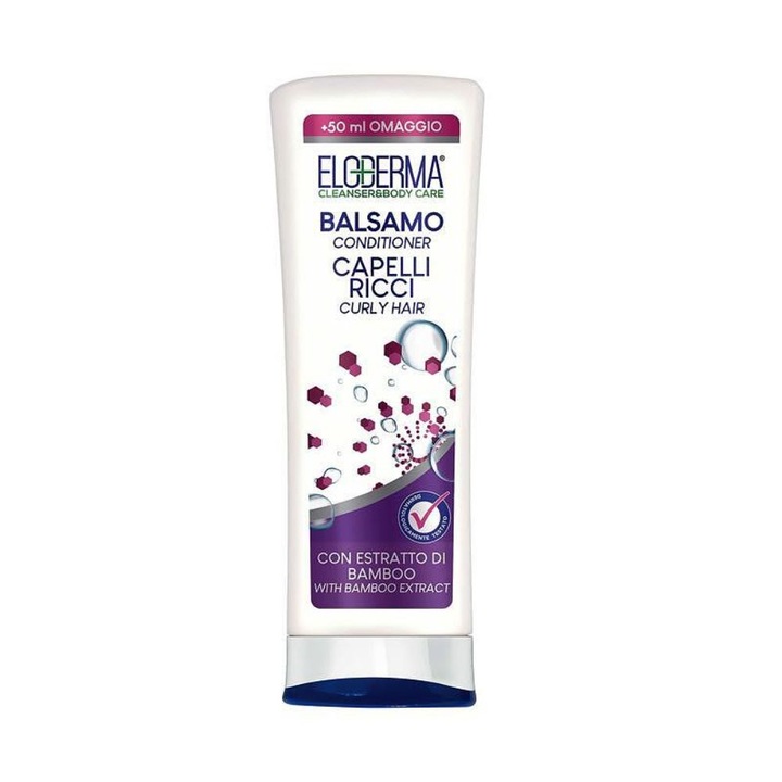 ELODERMA Balzsam 300ml, göndör hajra, olasz összetétel, puha és fényes haj