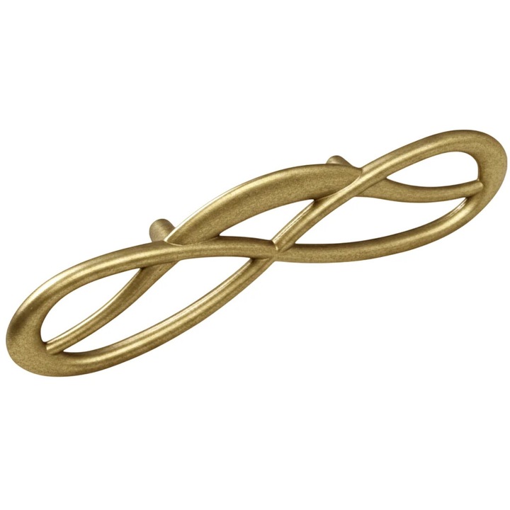 Maner pentru mobila Loire, finisaj alama antichizata, L:180 mm