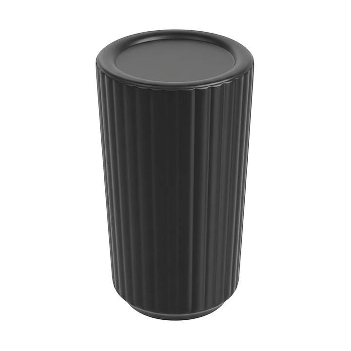 Buton pentru mobila Stria, finisaj negru cobalt, D:15 mm