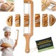 Cutit de paine reglabil Bread Pilot–Feliator de paine imbunatatit pentru paine de casa si paine cu maia, lama zimtata din otel inoxidabil cu ghidaj de precizie pentru grosime, cadou pentru brutari