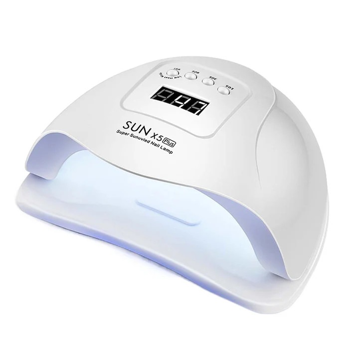 Lampa UV LED pentru unghii, 36 de bile LED cu sursa dubla de lumina, lampa profesionala reincarcabila pentru uscarea unghiilor - cadoul perfect de Craciun pentru mama, surori si sotie (alb, X5plus)