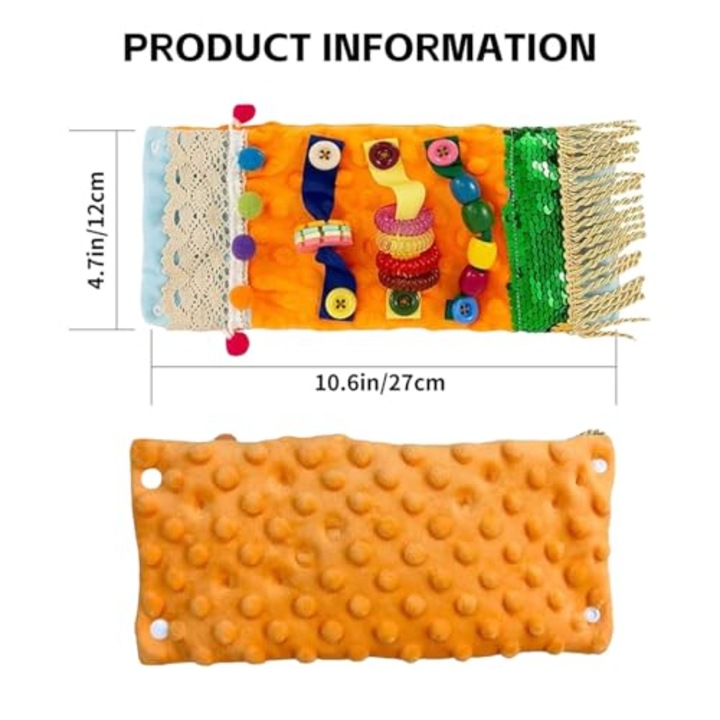 Jucarie senzoriala JOVYNEX pentru dementa, confort, portocaliu-rosu, 25x20cm