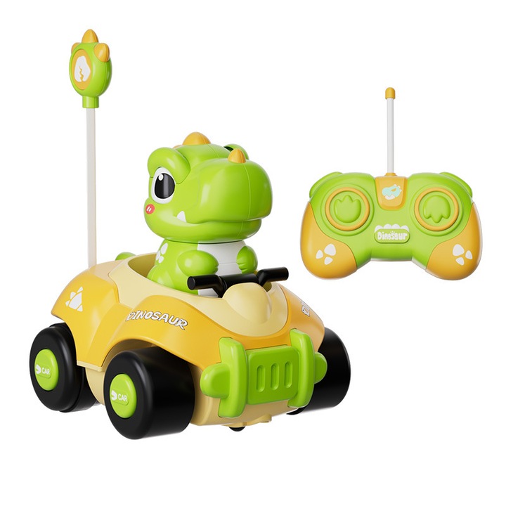 Távirányítós autó, dinoszaurusz design, mozgásfunkciókkal, gyerekeknek