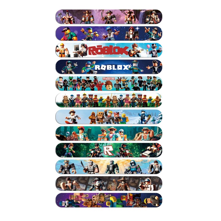 Комплект от 12 гривни модел RobloxPaPa, гривна подарък за парти 22 x 3см