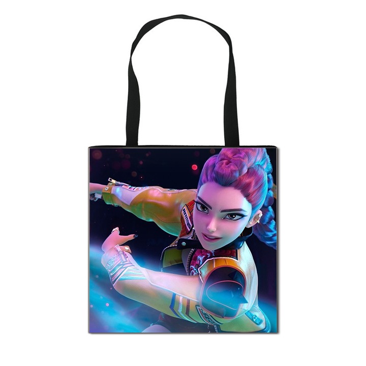 Geanta de umar K-POP Demon Hunter, poliester, portabila si de mare capacitate, A-5, 40 x 40cm