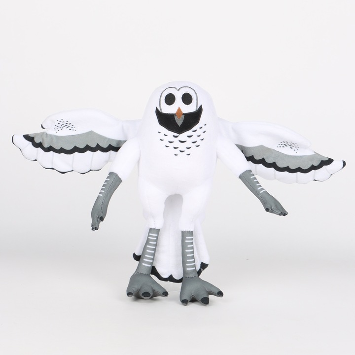 Jucarie de plus 99 Nights in the Forest, bufnita, alb natural, 40x8x30cm, set de jucarii de plus