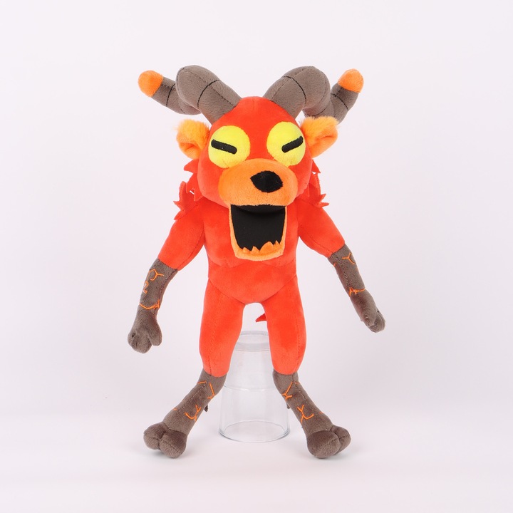 Jucarie de plus 99 Nights in the Forest, caprioara rosie, 20x14x33cm, alb natural, set de jucarii de plus