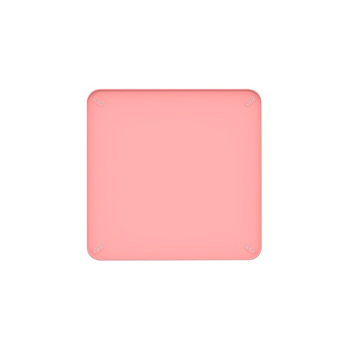 Saltea de antrenament impermeabila pentru animale de companie, roz, 620x620mm, din silicon lavabil, rezistent la uzura