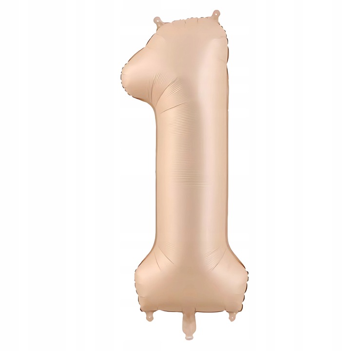 Balon foliofy cifra 1, PartyOn, 100 cm, caramel, pentru petreceri