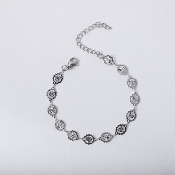 Bratara argintie, model din otel chirurgical, inchidere reglabila, bijuterii dama