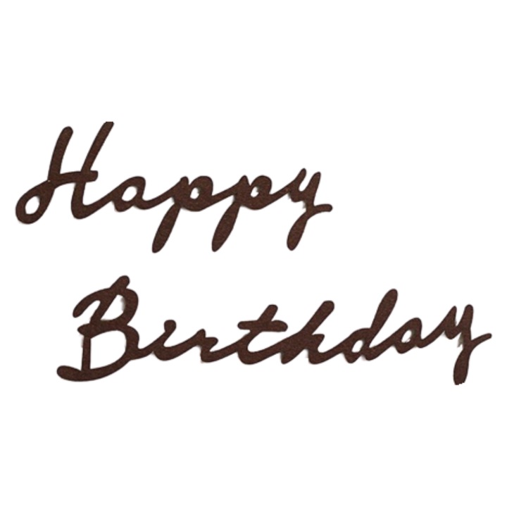 Ghirlanda decorativa PartyOn, Happy Birthday, maro, dimensiuni 23x28cm, set
