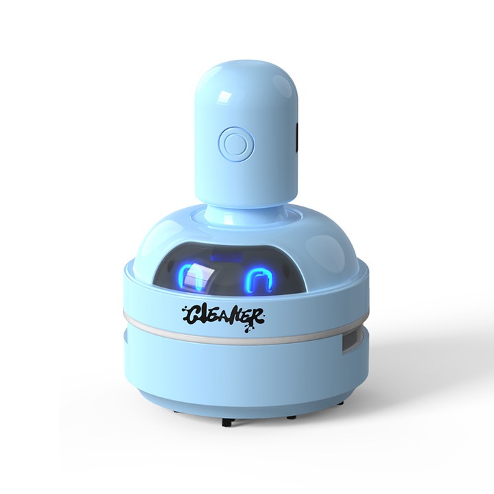 Aspirator desktop, albastru, versiune reincarcabila, 3 nivele de aspiratie