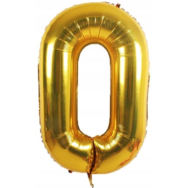 Balon folioz 0, PartyOn, auriu, 80 cm