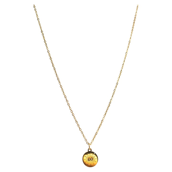 Lantisor aurit cu pandantiv, PartyOn, delicat, otel chirurgical