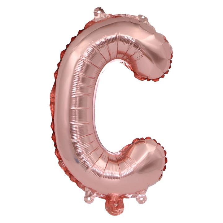 Balon Foliowy, PartyOn, Litera C, 40 cm, Rose Gold, 1 buc.