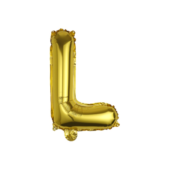 Balon foliowy L, PartyOn, zloty, 40 cm, 1 szt.