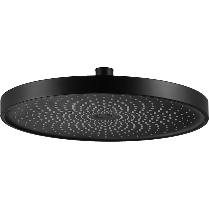 Cap de dus 220mm, design nou, anti-calcar, negru, 12x22cm