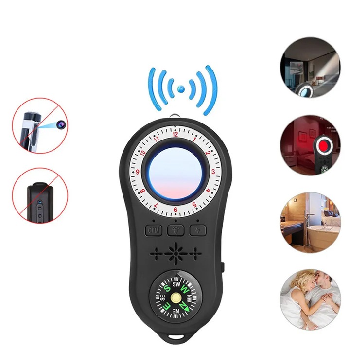 Dispozitiv de detectare mini camera portabil, functii multiple, LED, 300mA